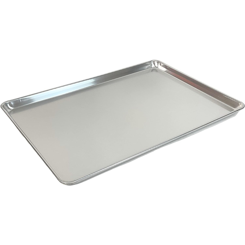 FSE Commercial Sheet Pan, Full size, 12-Gauge, Aluminum Bun Pan, 18 L x 26 W x 1 H, (Measure Oven Recommended), Silver, Pack of 12