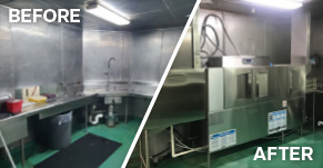 Dishroom system upgrade project in Ohio