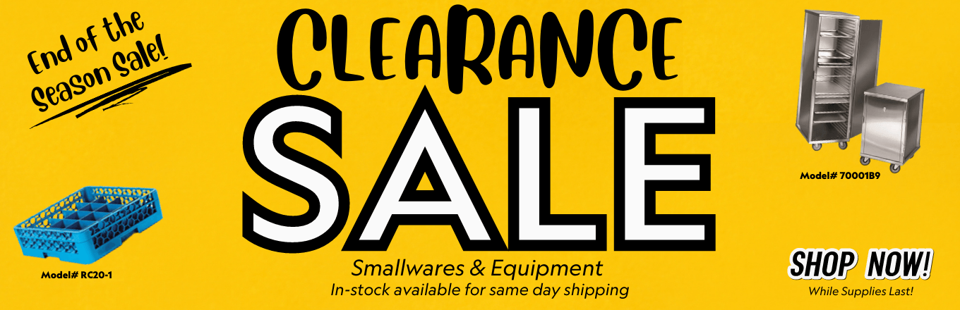 Clearance foodservice supplies