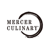 Mercer Culinary M20000 Genesis 6-Piece Forged Knife Block Set, Tempered Glass Block,Black